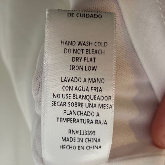 Altar'd State | White Floral Lace V-Neck Mini Dress Size Small - Picture 8 of 9